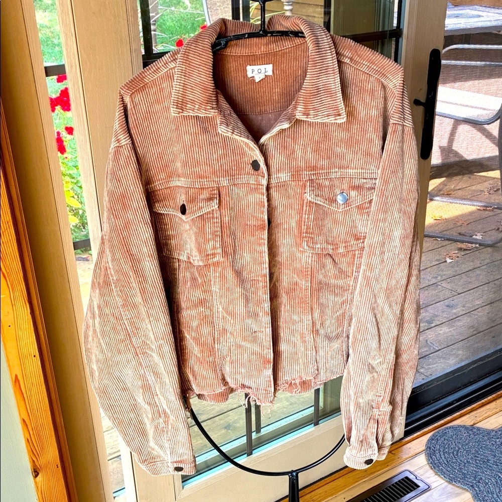 POL Corduroy Flippy Hippie Original Distressed‎ Sz. L Jacket